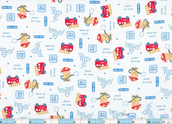 Little Fire Chief "Here We Come" Fabric